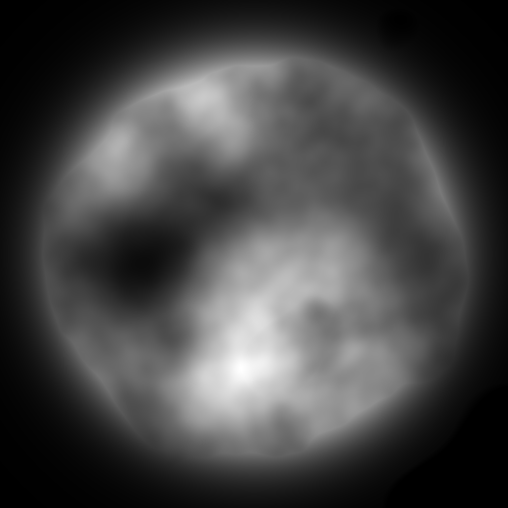 Procedurally generated heightmap of an island.