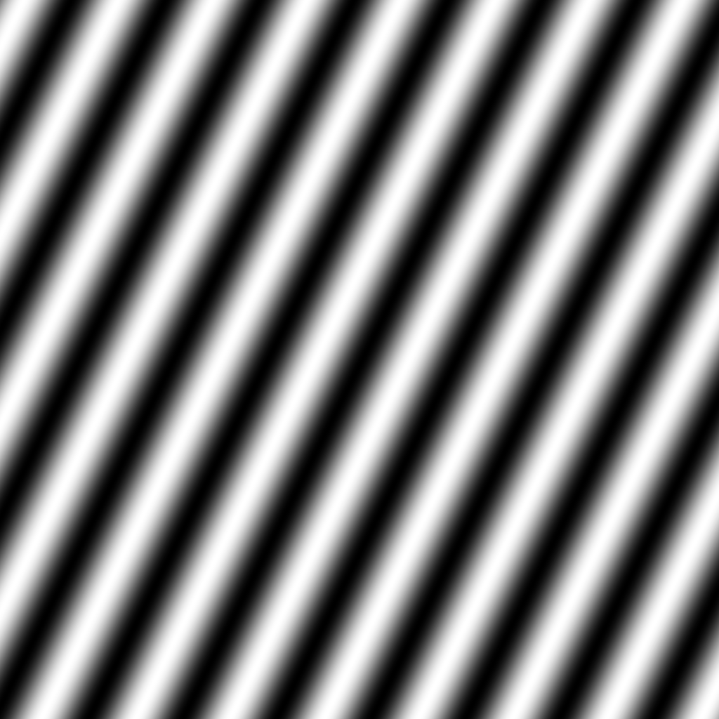 Sine wave propagating in a specific direction.